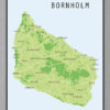 Kort over Bornholm