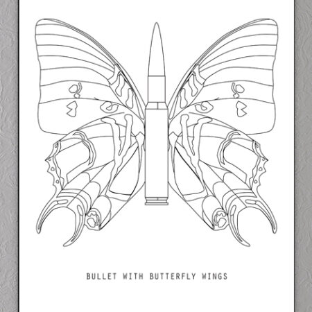 bullet with butterfly wings