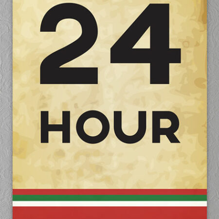 Retro 24 timers parkering plakat